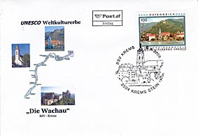 Ersttag der Sonderpostmarke 'UNESCO Weltkulturerbe - Wachau'