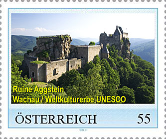Personalisierte Marke Ruine Aggstein - Wachau / Weltkulturerbe-UNESCO